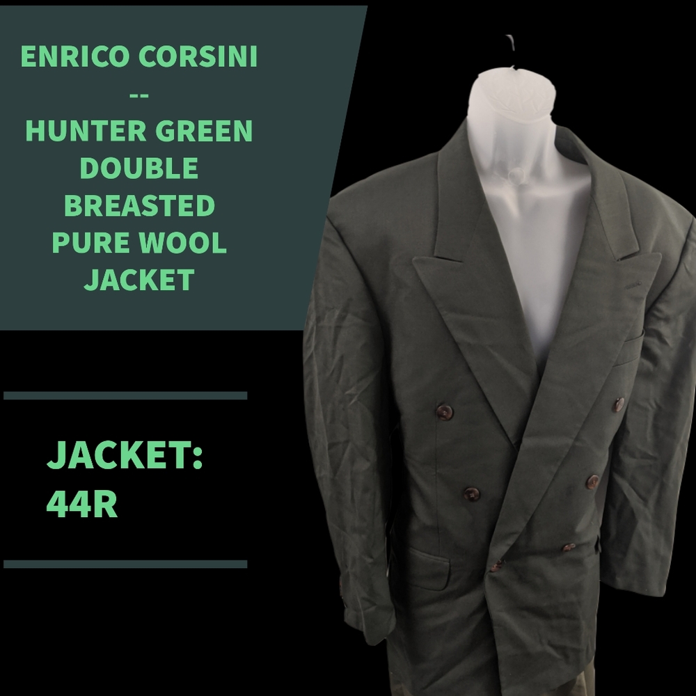ENRICO CORSINI DOUBLE BREASTED WOOL JACKET